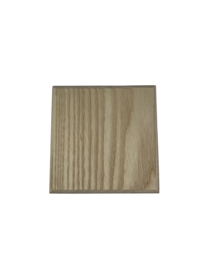 Ash Square Flat Newel Cap 90mm - Image 2