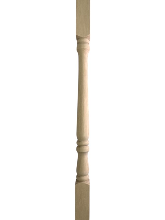 Ash Turned Georgian Stair Spindle 41mm x 900mm - Image 3