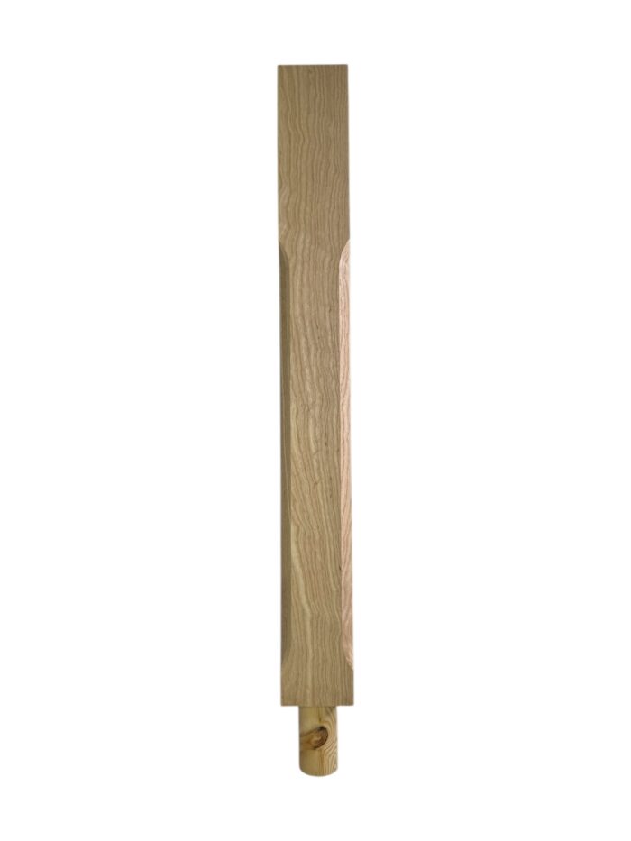 Ash Stop Chamfer Spigot Newel Post 90mm x 1000mm - Image 2