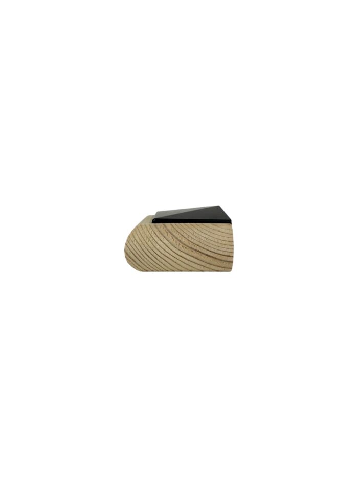 Unique Timber & Black Flat HALF Newel Cap - In Various Timbers - Image 6