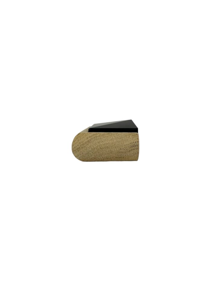 Unique Timber & Black Flat HALF Newel Cap - In Various Timbers - Image 3
