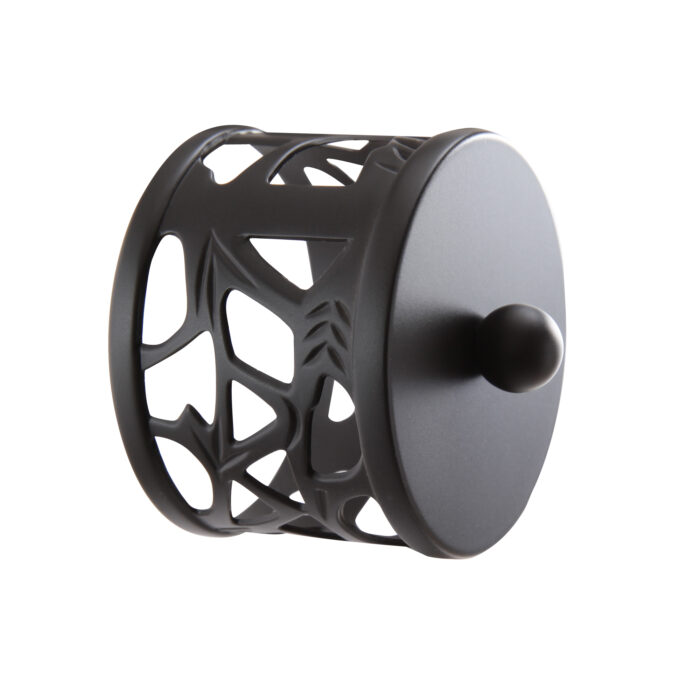 Black 54mm Filigree End Caps - 2 x Pack