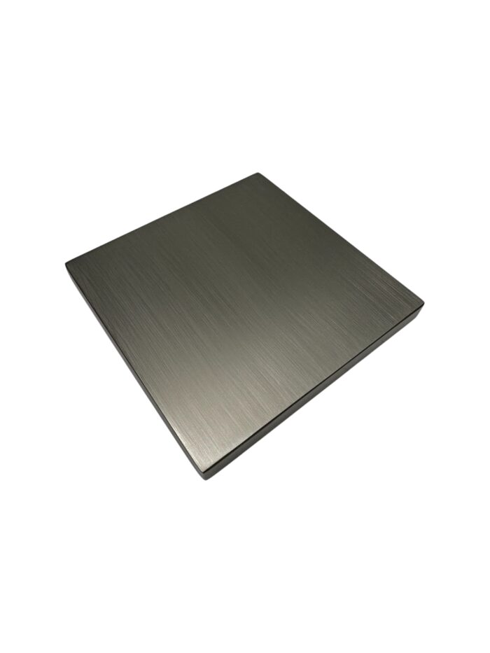 Brushed Metal Square Modern Cap