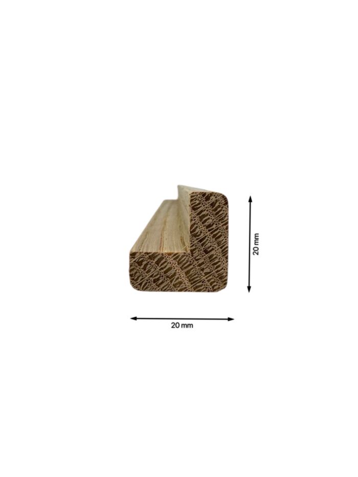 Oak Cushion Corner Beading 20mm x 20mm - In Various Lengths - Image 3