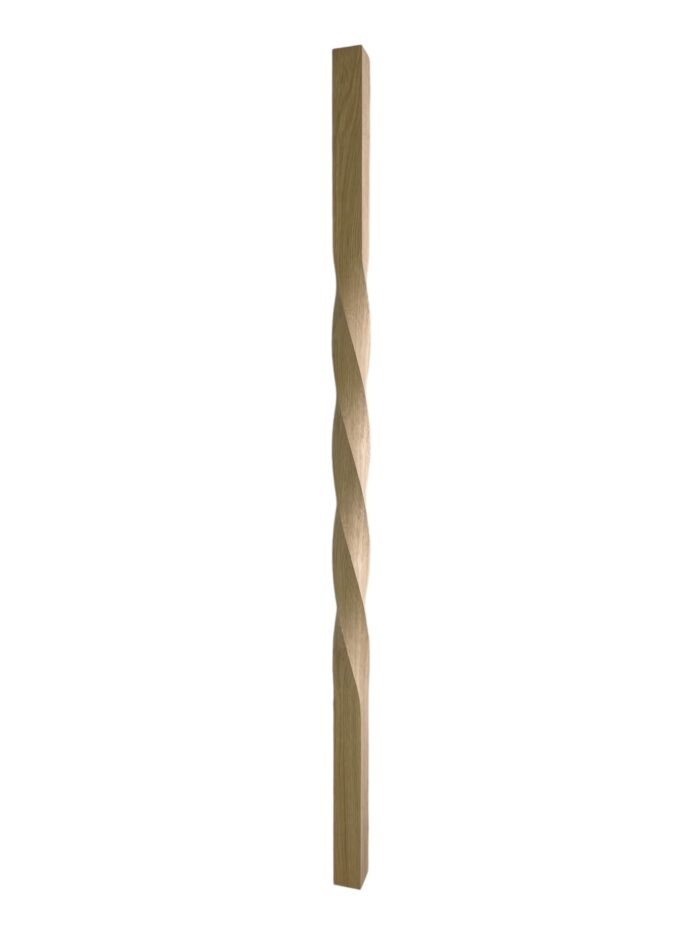 Oak Cotswold Twist Stair Spindle 32mm x 1100mm