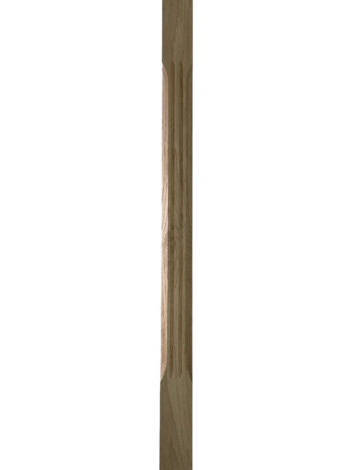Oak Fluted Stop Chamfer Stair Spindle 41mm x 1100mm - Image 2