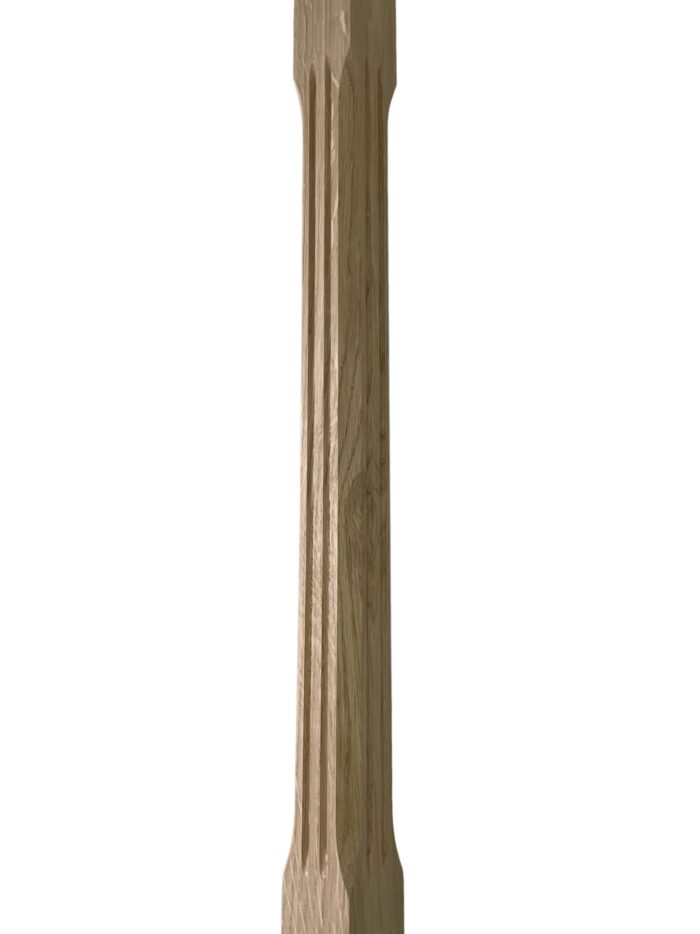 Oak Fluted Stop Chamfer Stair Spindle 41mm x 1100mm - Image 3