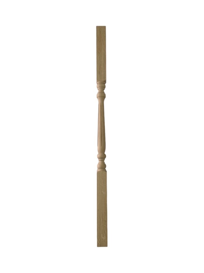 Oak Fluted Colonial Stair Spindle 41mm x 1100mm