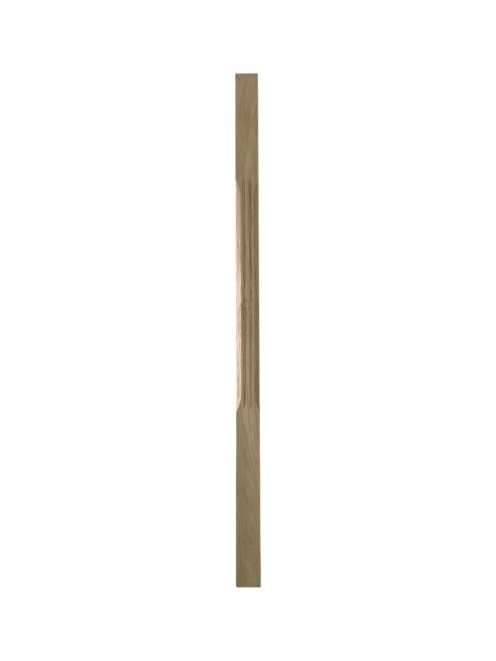 Oak Fluted Stop Chamfer Stair Spindle 41mm x 1100mm