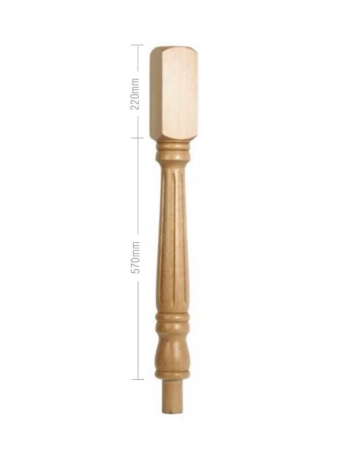 Pine Fluted Georgian Newel Post 90mm x 790mm - Image 2
