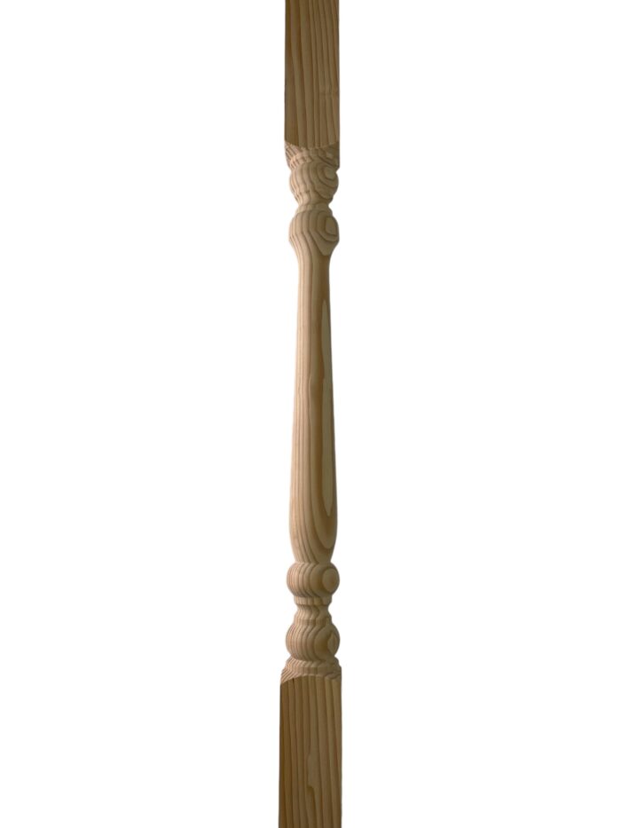 Hemlock Turned Colonial Stair Spindle 41mm x 1100mm - Image 2