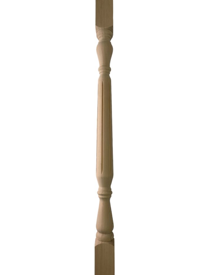 Hemlock Fluted Oxford Stair Spindle 41mm x 900mm - Image 2