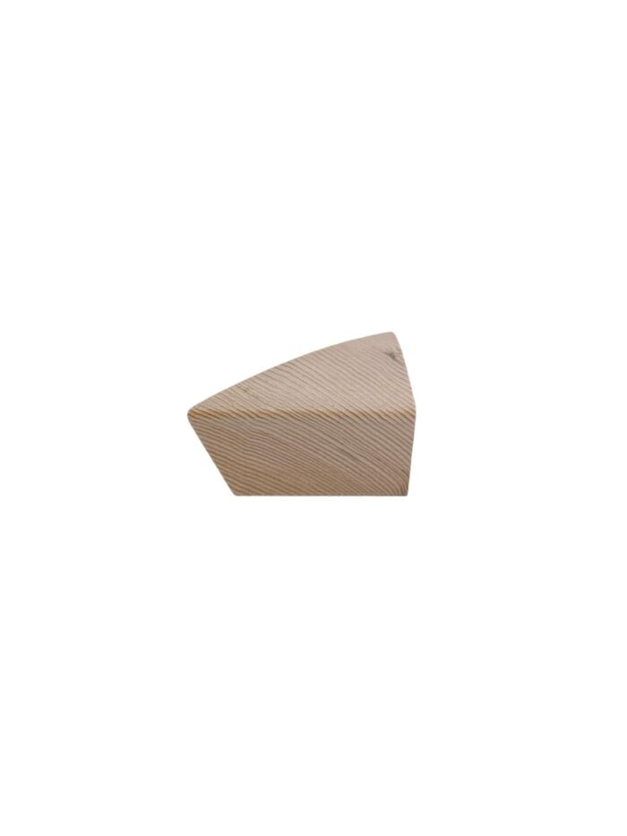 Hemlock Smooth HALF Pyramid Newel Cap 90mm - Image 3