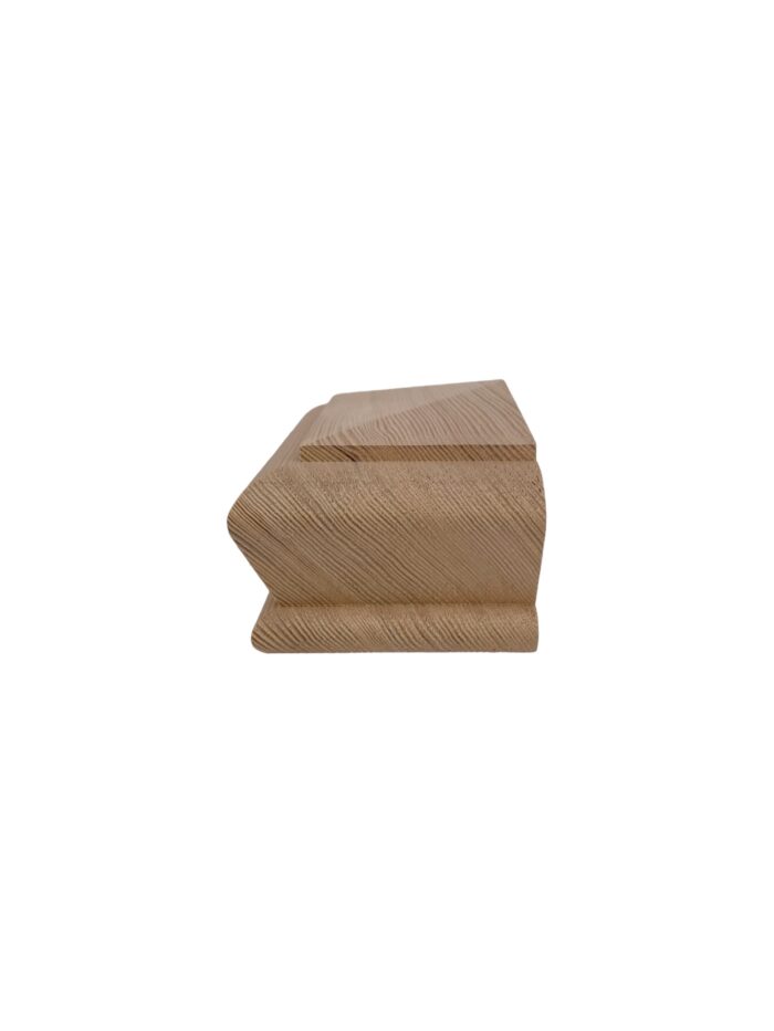 Oak HALF Square Pyramid Newel Cap 70mm - Image 2