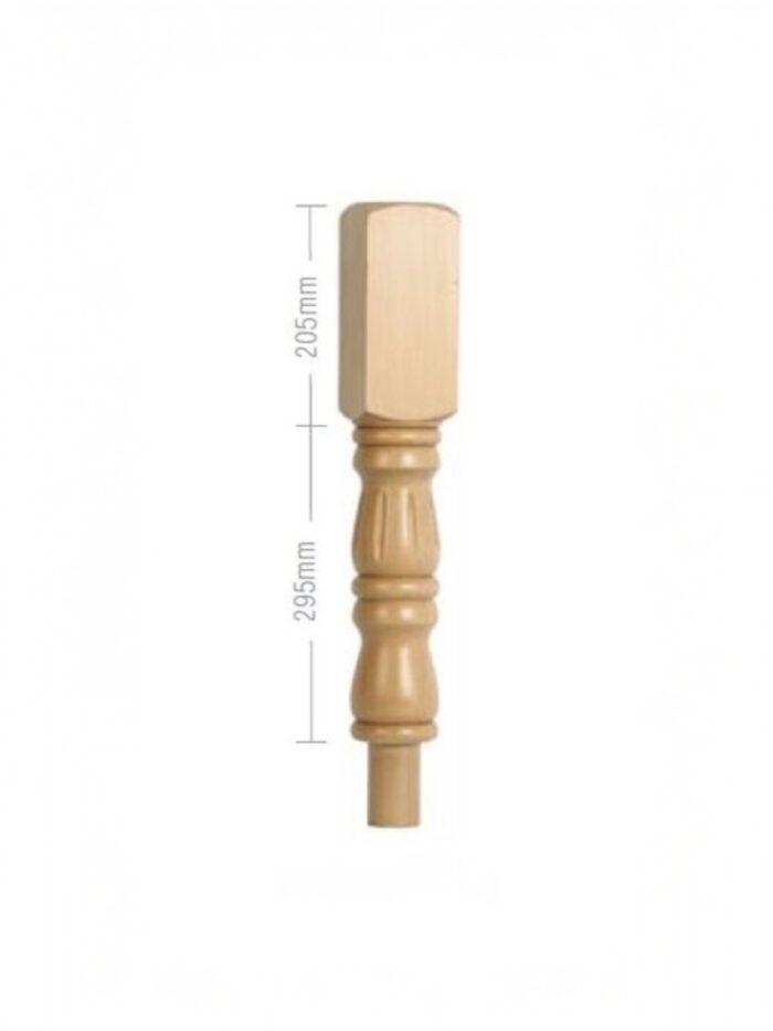 Pine Fluted Georgian Pulpit Newel Post 90mm x 500mm - Image 2