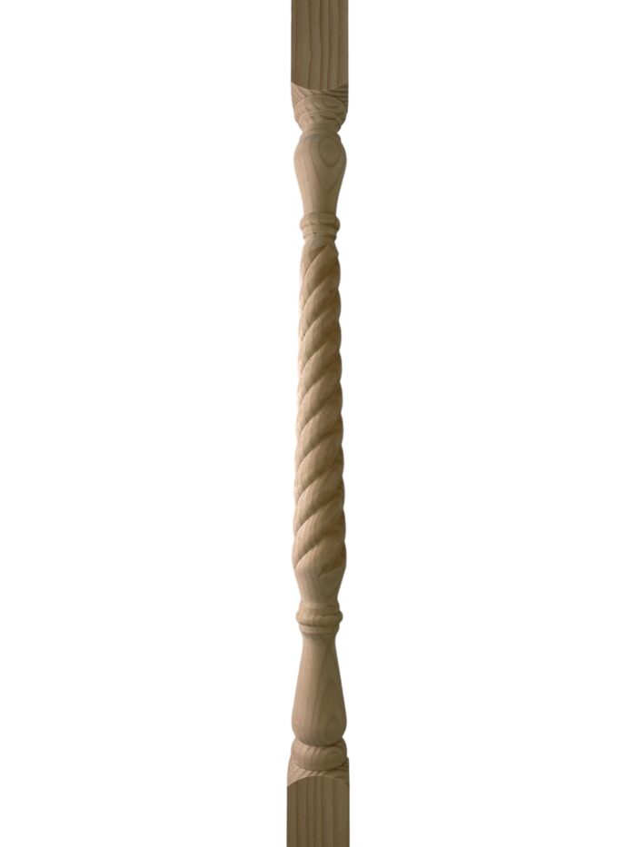 Hemlock Barley Twist Stair Spindle 41mm x 900mm - Image 2