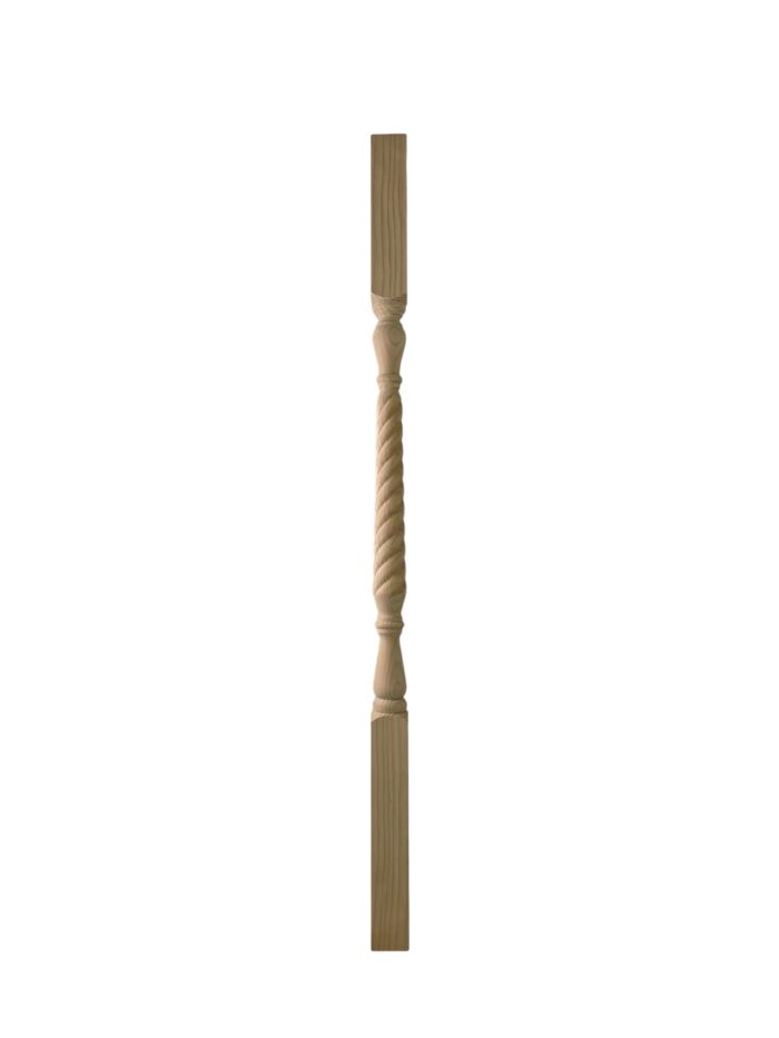 Hemlock Barley Twist Stair Spindle 41mm x 900mm