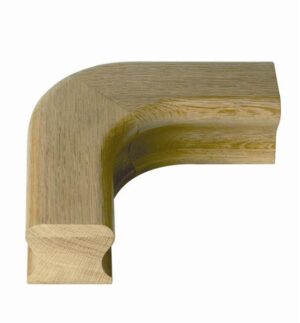 Oak Level Quarter Turn Handrail Fitting