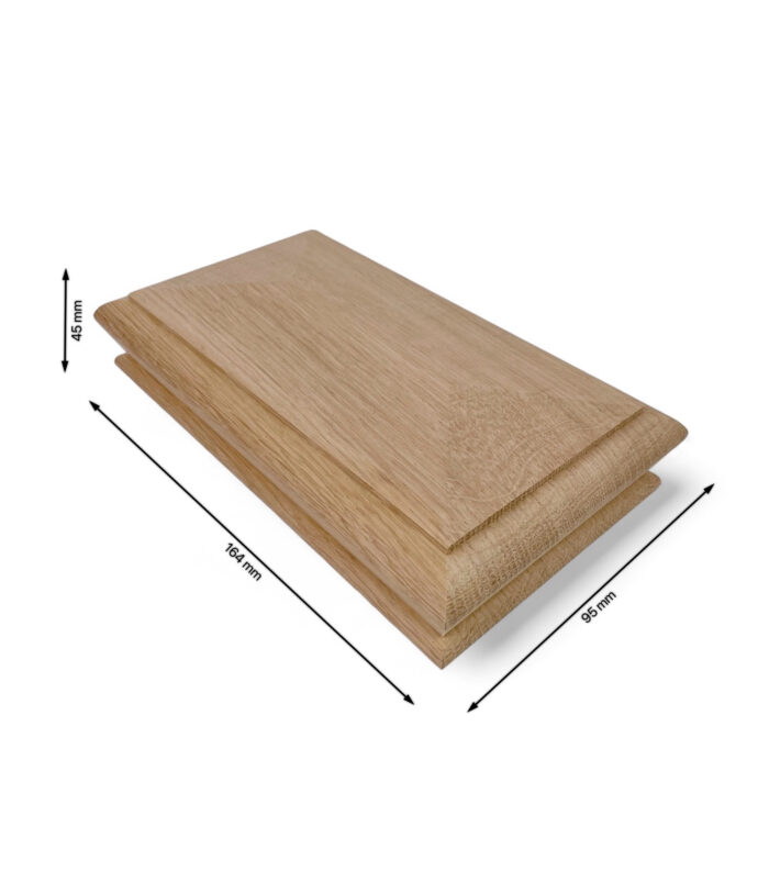 Oak DOUBLE Pyramid Newel Cap 140mm x 70mm - Image 4