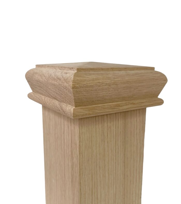 Oak Square Pyramid Newel Cap 83mm - Image 6
