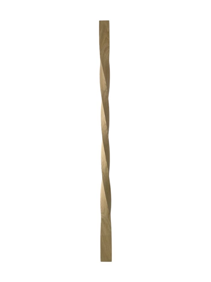 Oak Baschurch Twist Stair Spindle 41mm x 1100mm