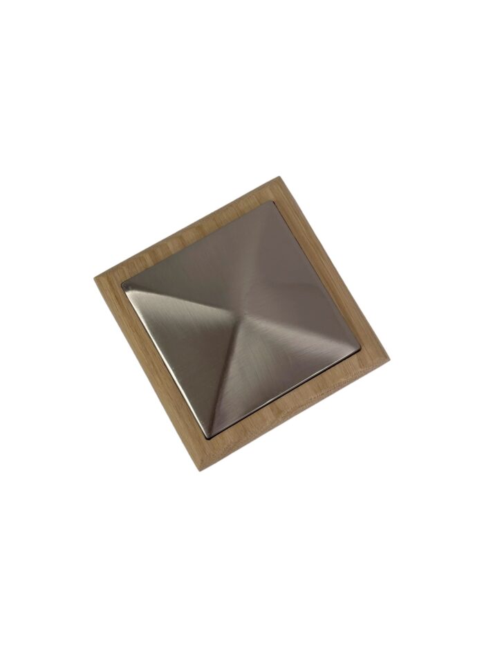 Unique Timber & Brushed Flat Newel Cap - In Various Timbers - Image 3