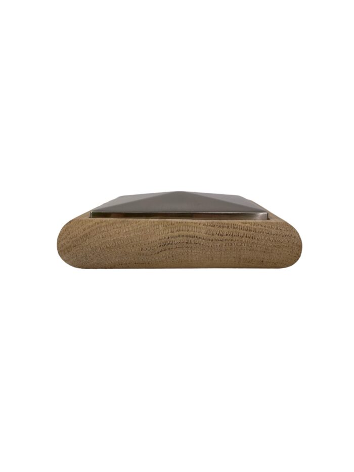 Unique Timber & Brushed Flat Newel Cap - In Various Timbers - Image 4