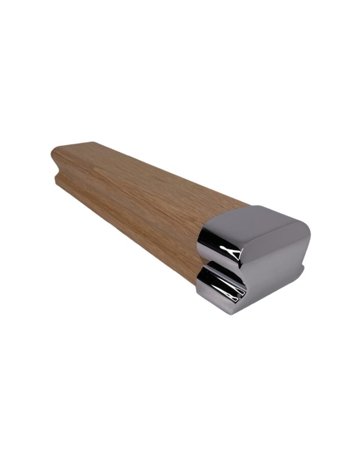 4.2m Low Profile Oak & Chrome or Brushed Nickel Wall Handrail Kit