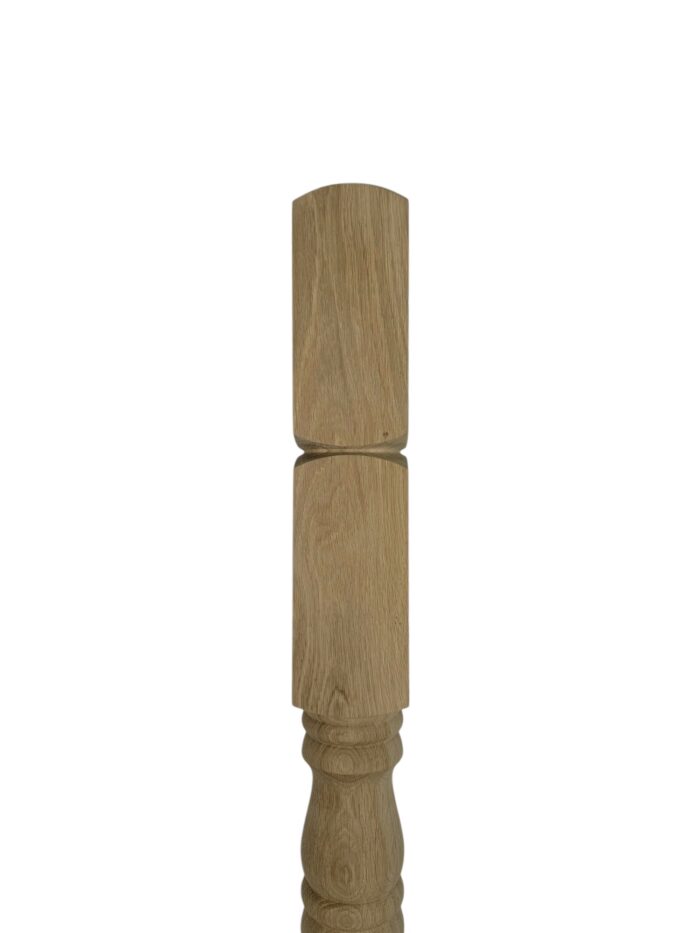 Oak Georgian Turned Double Newel Post 90mm x 710mm - Image 3
