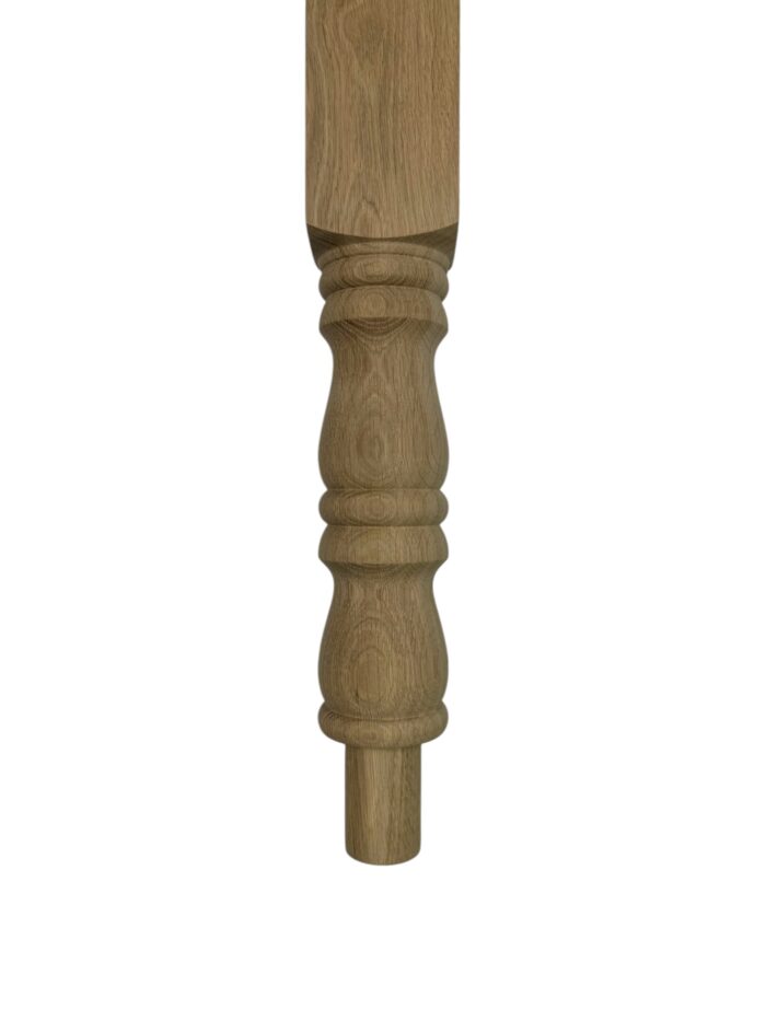 Oak Georgian Turned Double Newel Post 90mm x 710mm - Image 4