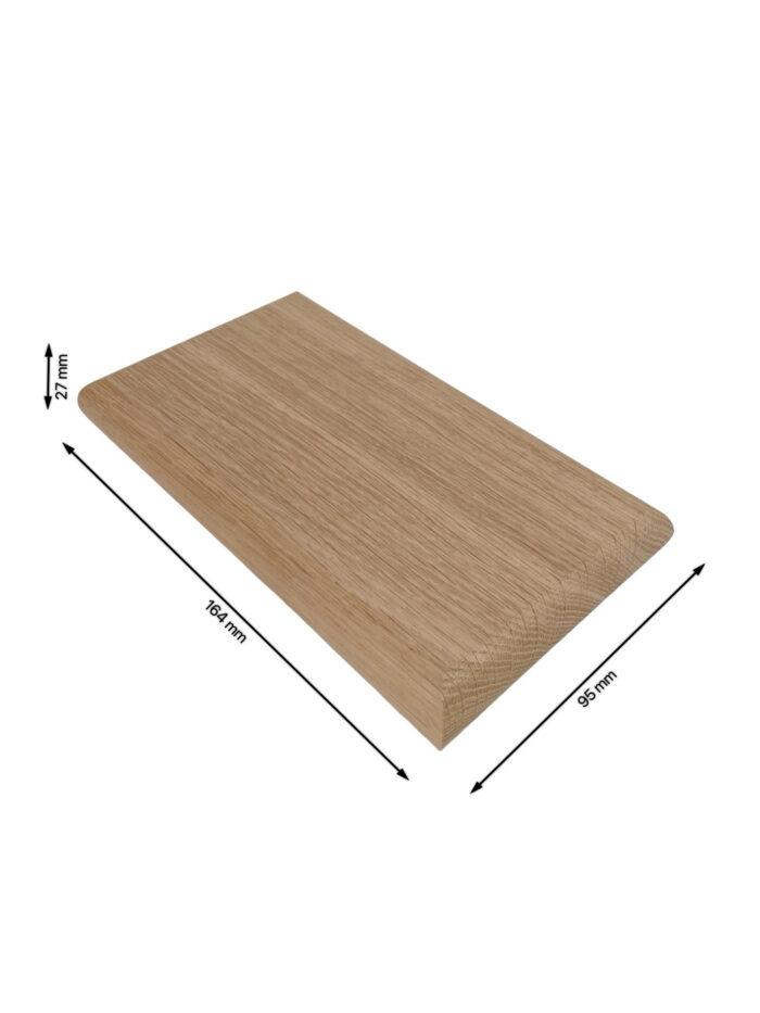 Oak DOUBLE Flat Newel Cap 140mm x 70mm - Image 4