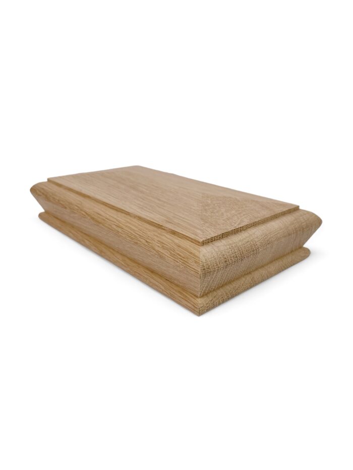 Oak Square Pyramid DOUBLE Newel Post Cap 135 x 90mm - Special Made - Image 3