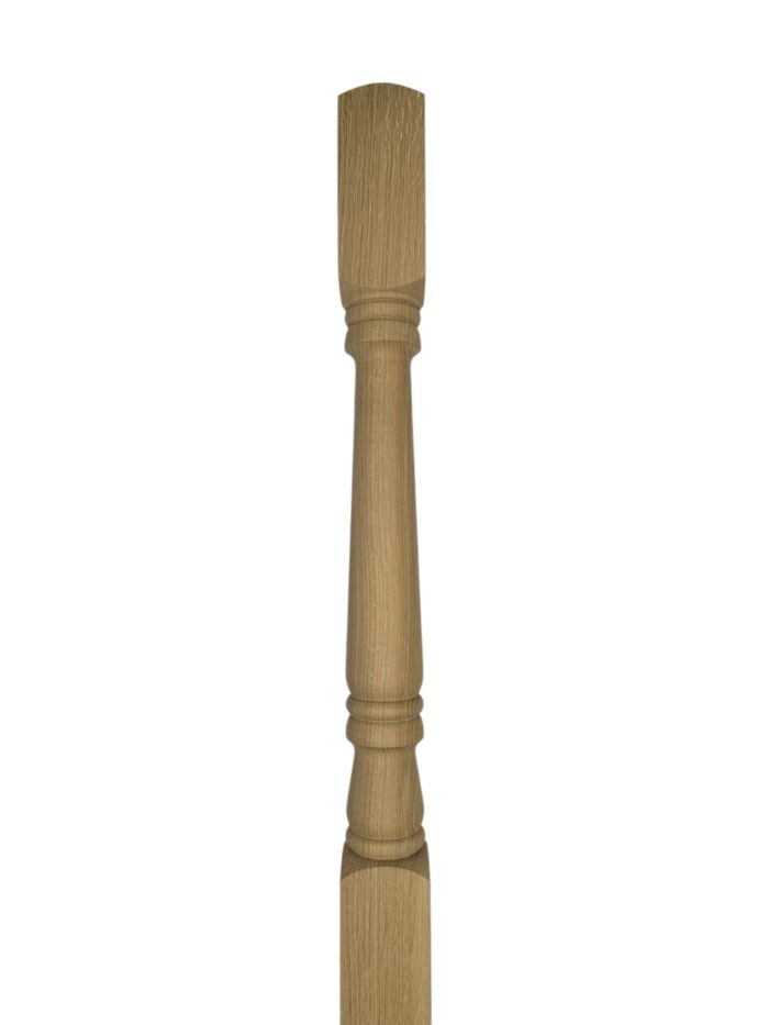 Oak Georgian Turned One Piece Newel Post 90mm x 1490mm - Image 3