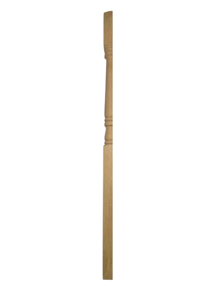 Oak Georgian Turned HALF One Piece Newel Post 90mm x 1490mm