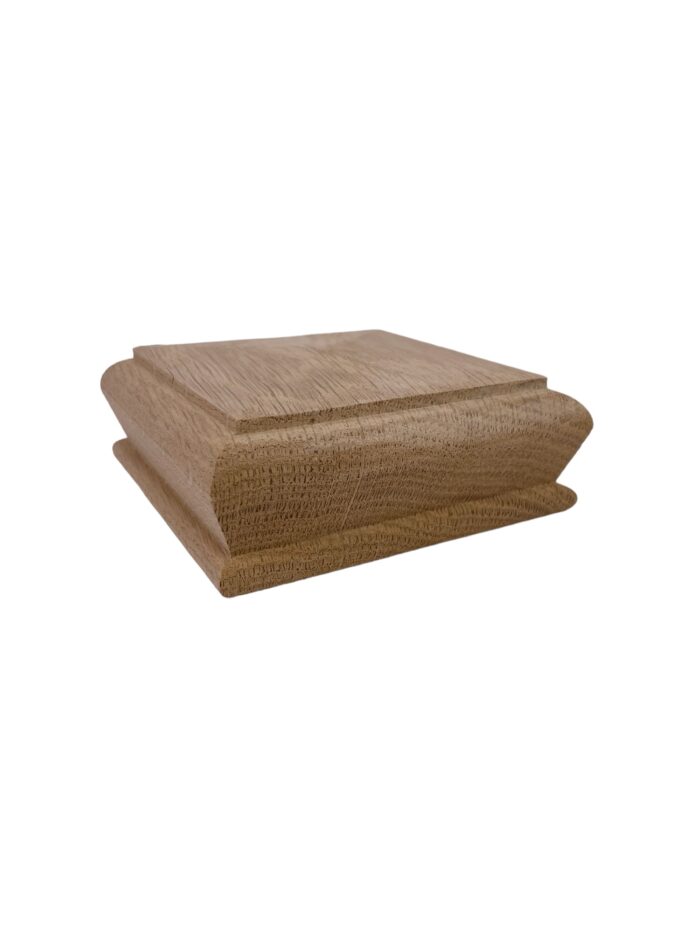 Oak Square Pyramid Newel Cap 83mm - Image 3