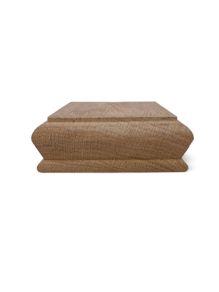 Oak Square Pyramid Newel Cap 83mm - Image 2