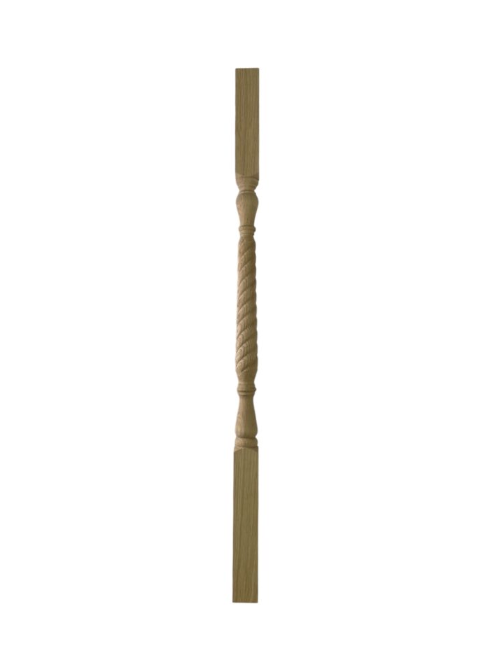 Oak Barley Twist Stair Spindle 41mm x 900mm