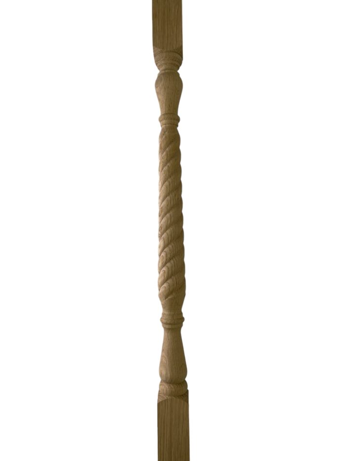 Oak Barley Twist Stair Spindle 41mm x 900mm - Image 2