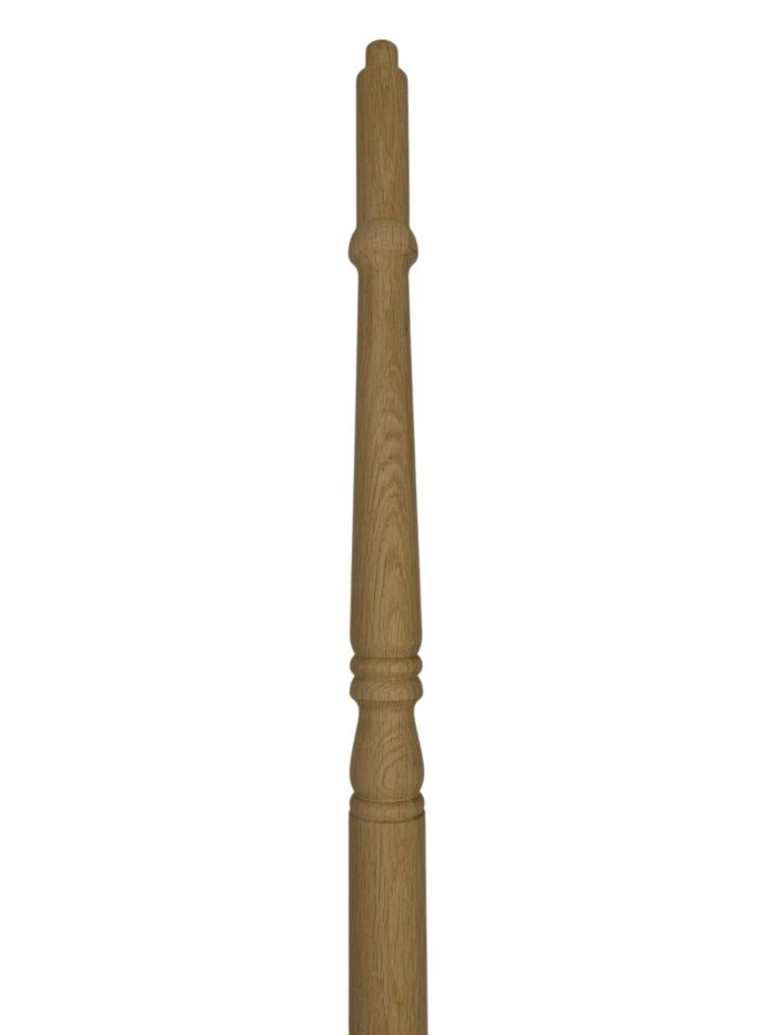 Oak Turned Georgian Volute Newel Post - Image 3