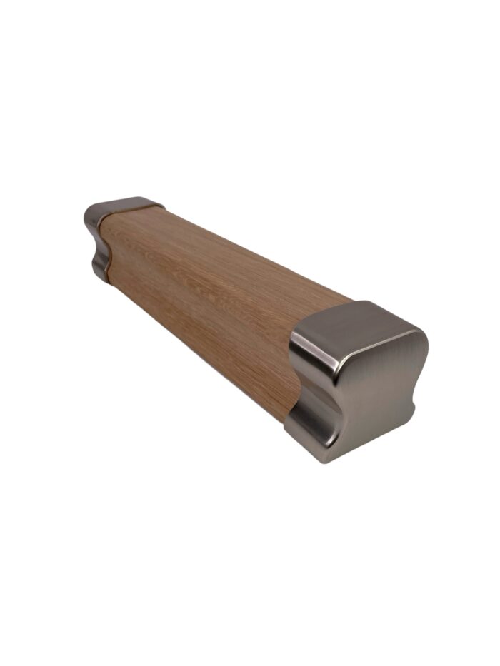 4.2m Traditional Oak Wall Handrail Kit - Chrome or Brushed - Image 2