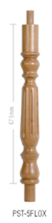 Pine Fluted Oxford Continuous Newel Post 90mm x 675mm