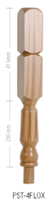 Pine Fluted Oxford Double Block Newel Post 90mm x 710mm