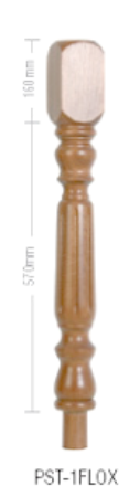 Pine Fluted Oxford Newel Post 90mm x 730mm