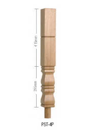 Oak Provincial Square Double Block Newel Post 90mm x 710mm