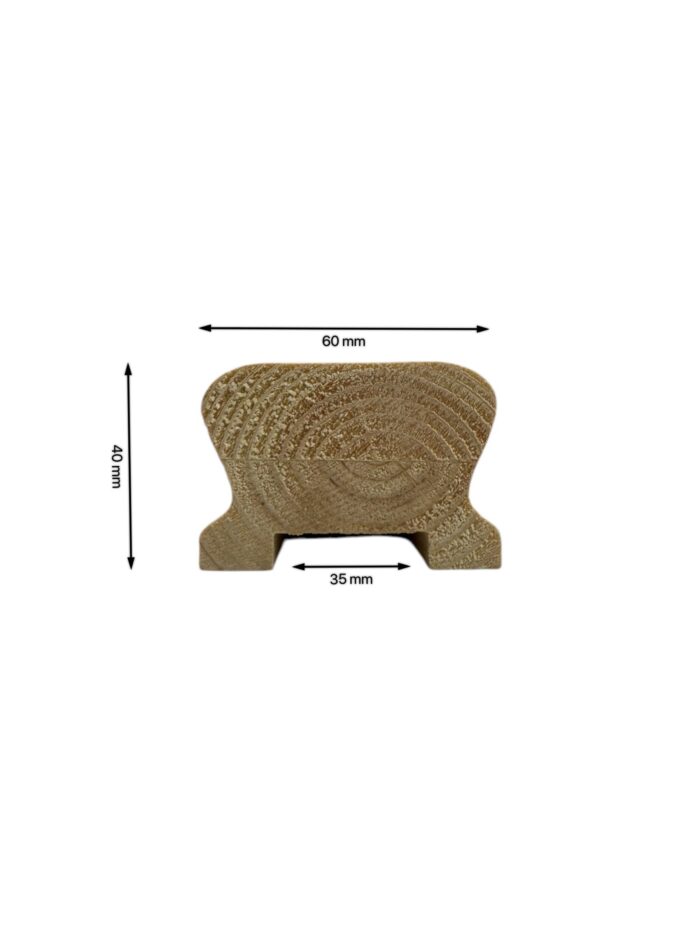 Pine Low Profile Handrail and Baserail 35mm - In Various Lengths - Image 3