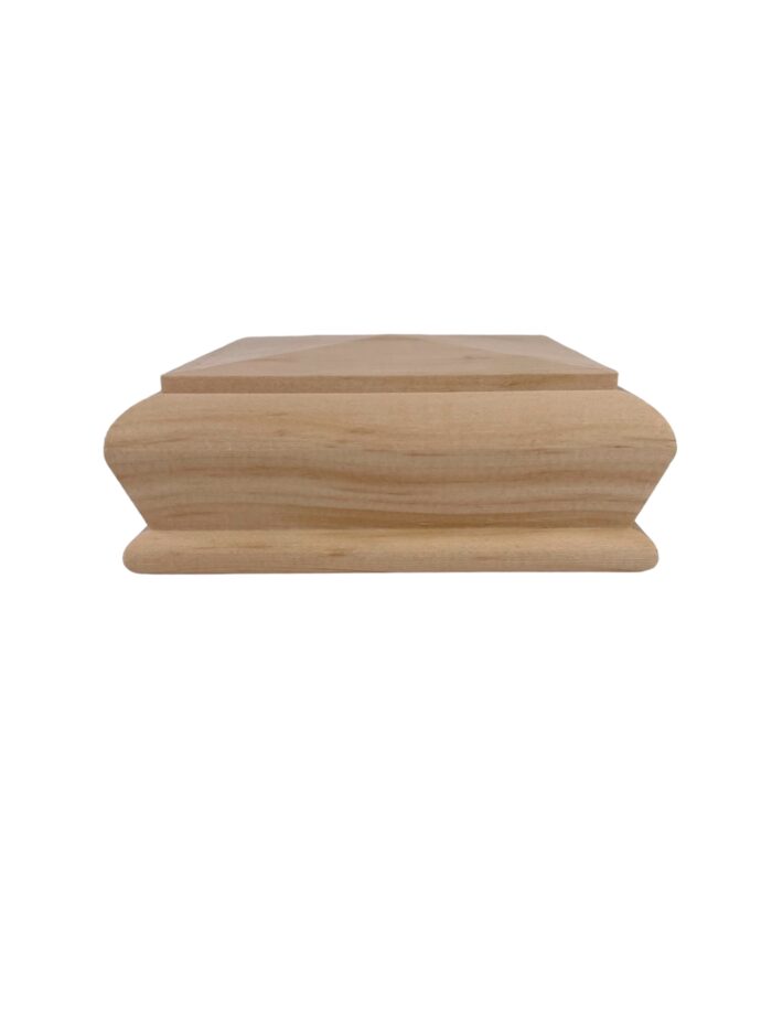 Pine Square Pyramid Newel Cap 70mm - Image 3