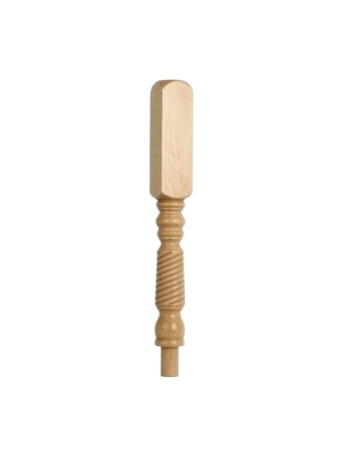 Pine Barley Twist Block Newel Post 90mm x 710mm