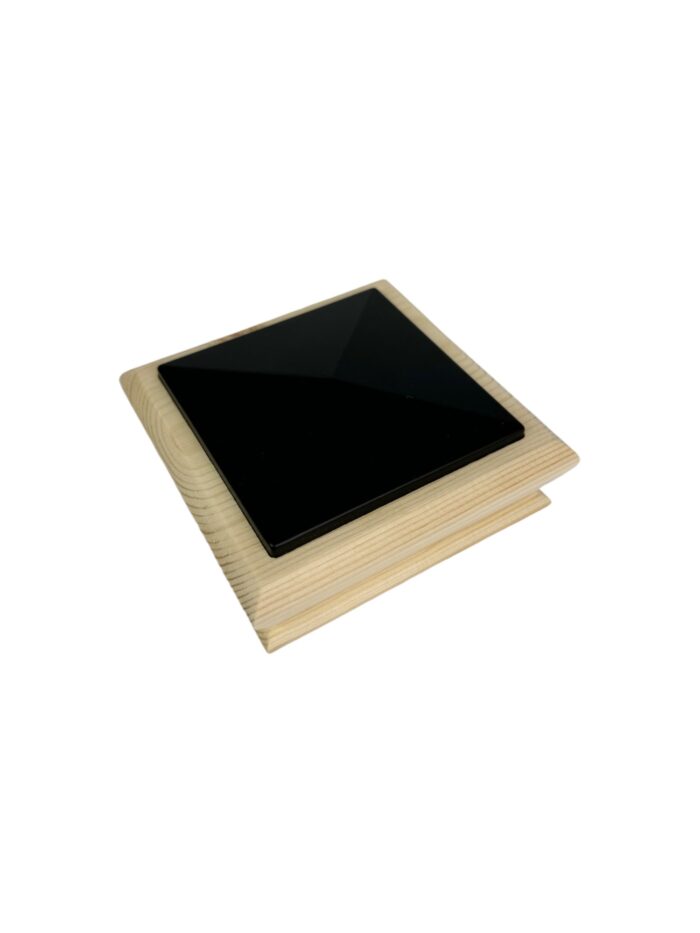 Unique Timber & Black Pyramid Newel Cap - In Various Timbers - Image 6