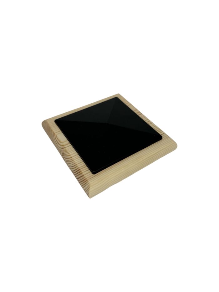 Unique Timber & Black Flat Newel Cap - In Various Timbers - Image 7