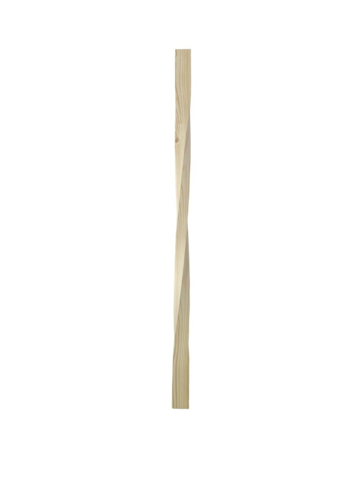 Pine Double Twist Contemporary Stair Spindle 41mm x 1100mm